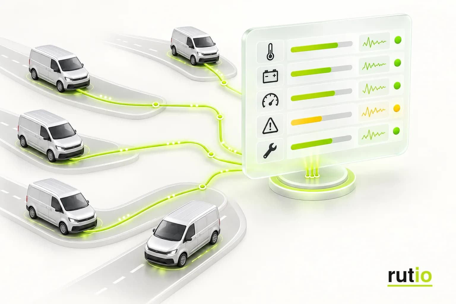 Datos del CAN-bus de una flota convertidos en alarmas y pendientes en la plataforma Rutio