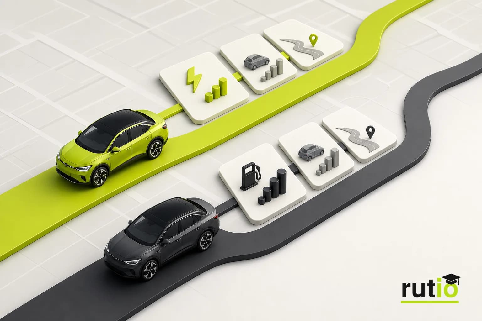 Comparación de costo real a cinco años entre vehículo eléctrico y combustión