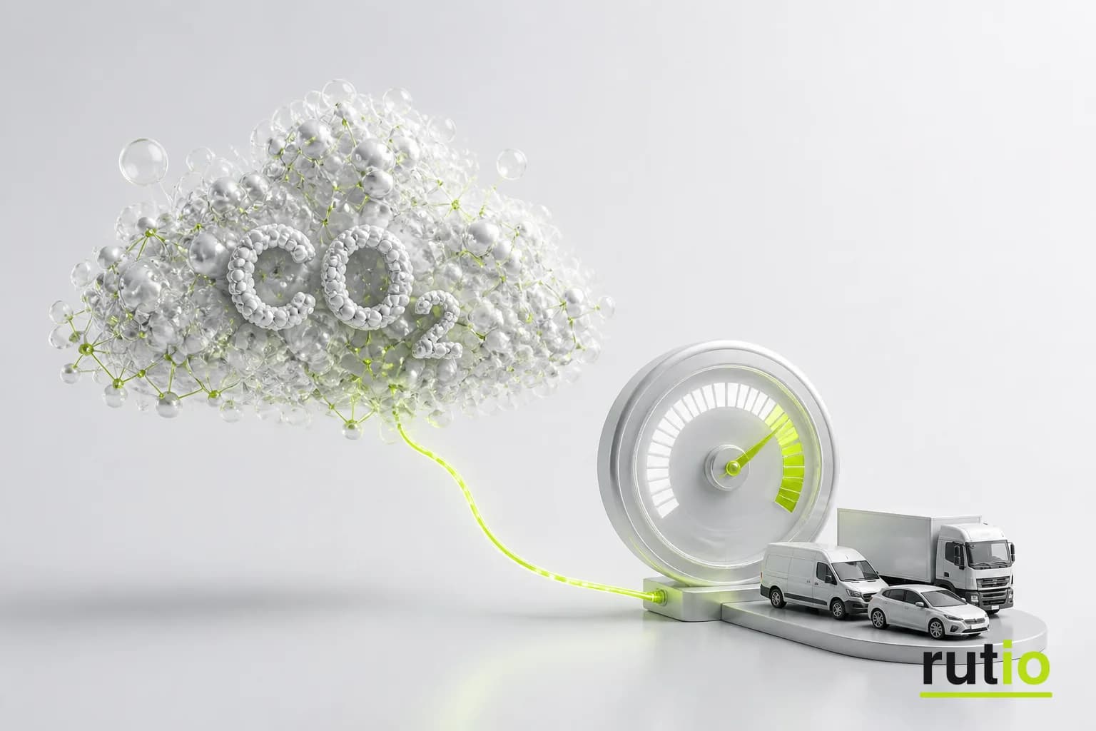 Huella de carbono calculada por Rutio a partir de datos reales de combustible