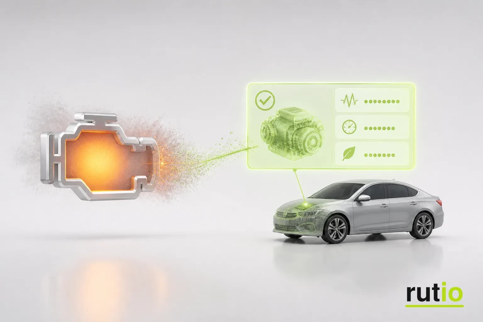 Luz de Check Engine traducida a una causa concreta en la app de Rutio
