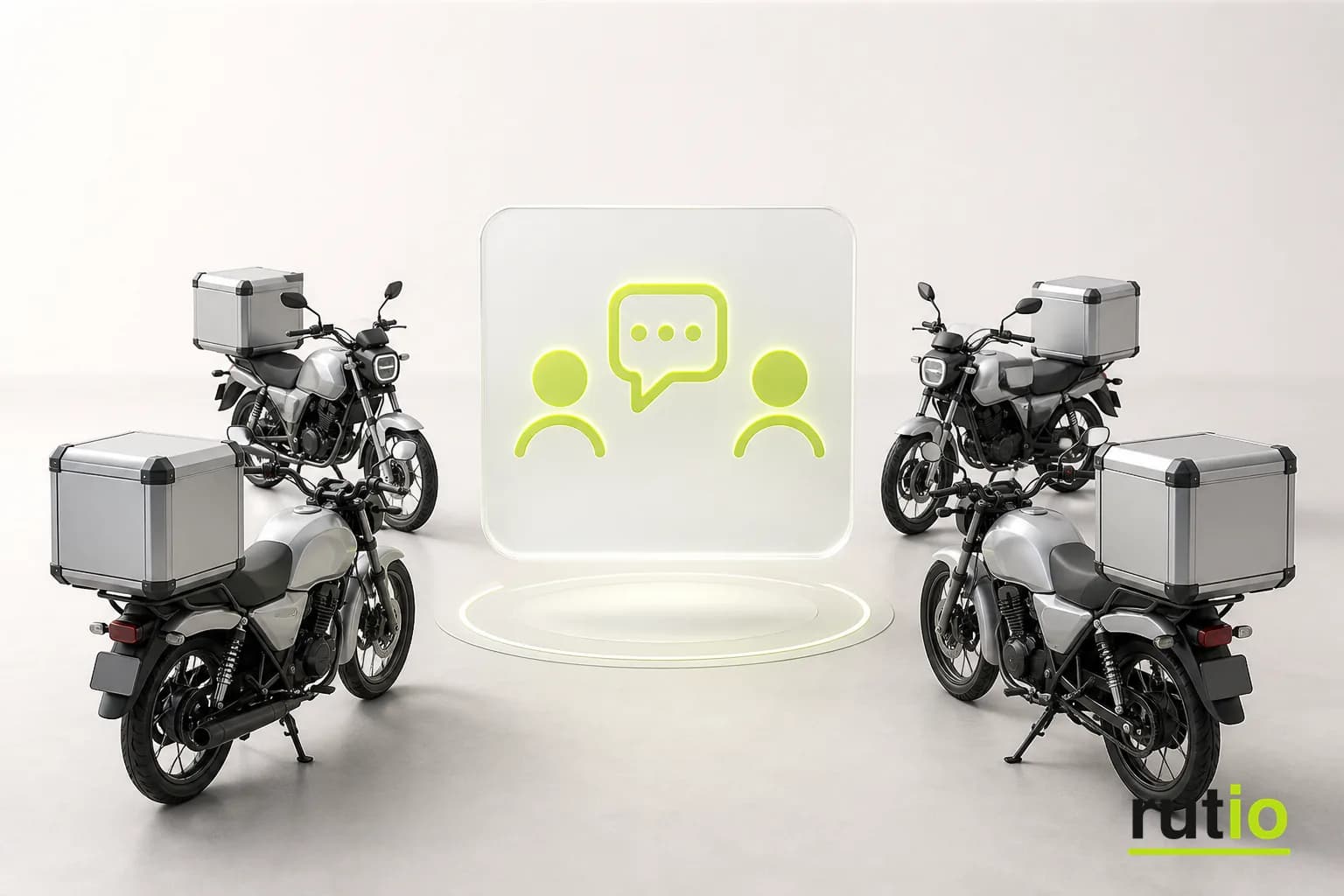 Empresa de reparto en moto aplicando coaching sobre uso del celular a partir del perfil de riesgo regional