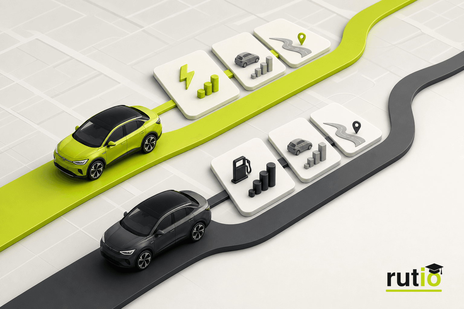 Comparación de costo real a cinco años entre vehículo eléctrico y combustión