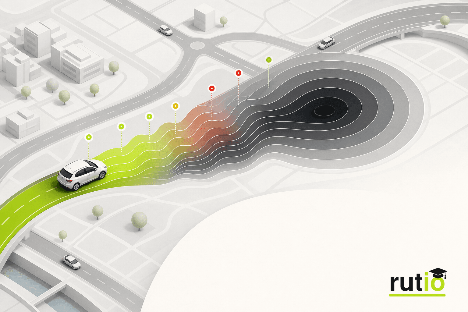 Exceso de velocidad aumentando la energía de impacto y el riesgo vial
