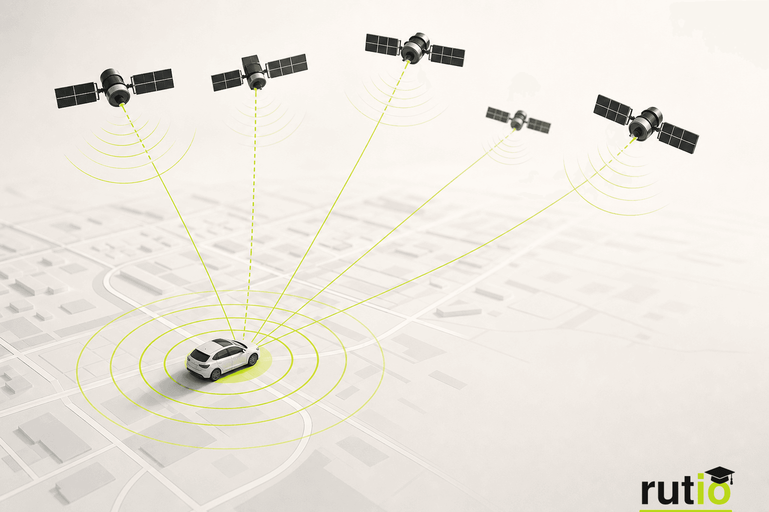 GNSS calculando posición vehicular con señales de varias constelaciones satelitales