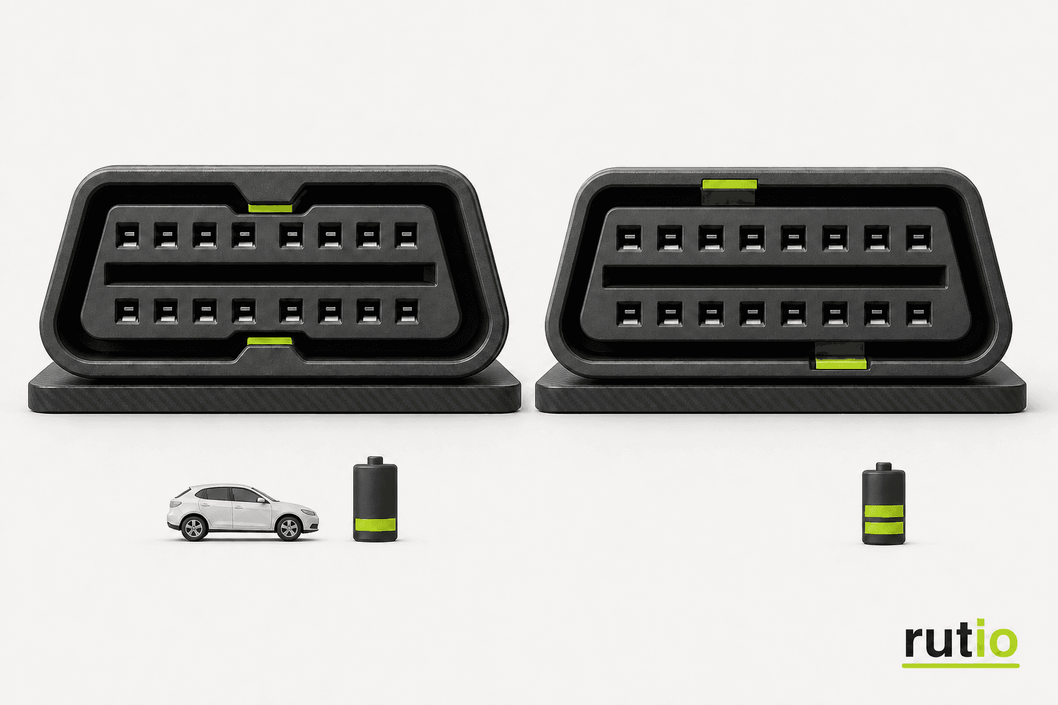 Conectores OBD2 Tipo A de 12 voltios y Tipo B de 24 voltios diferenciados físicamente