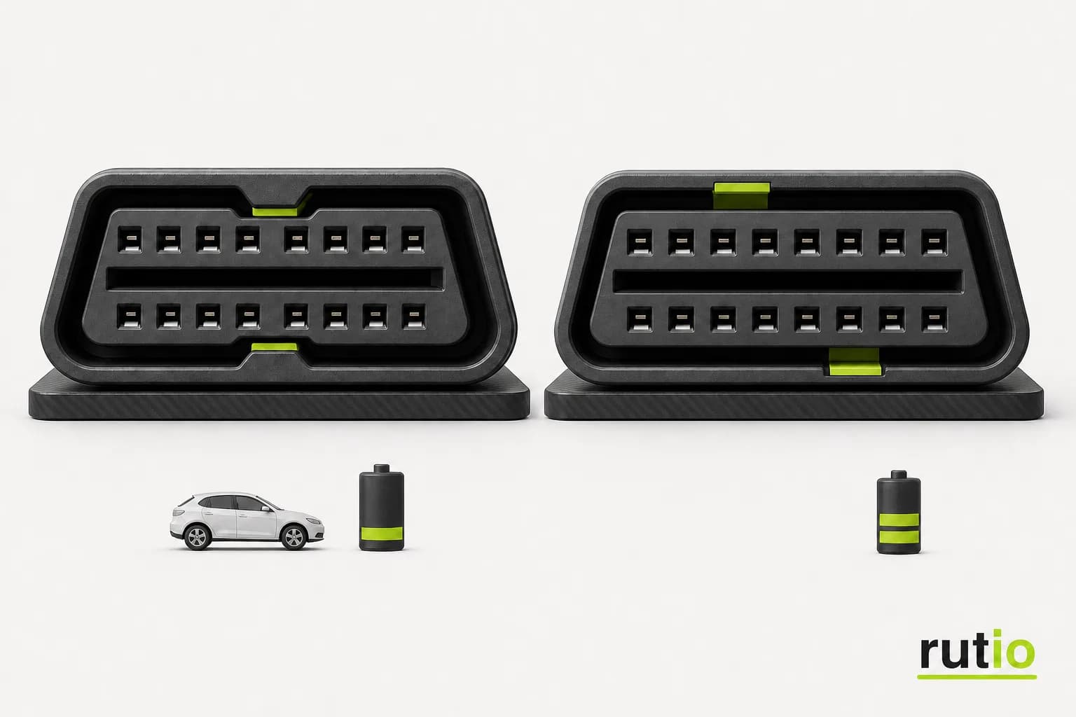 Conectores OBD2 Tipo A de 12 voltios y Tipo B de 24 voltios diferenciados físicamente