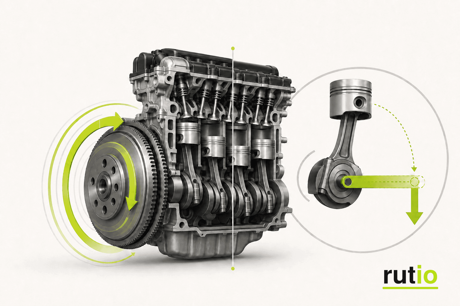 Velocidad de giro y fuerza de torque representadas como magnitudes distintas del motor