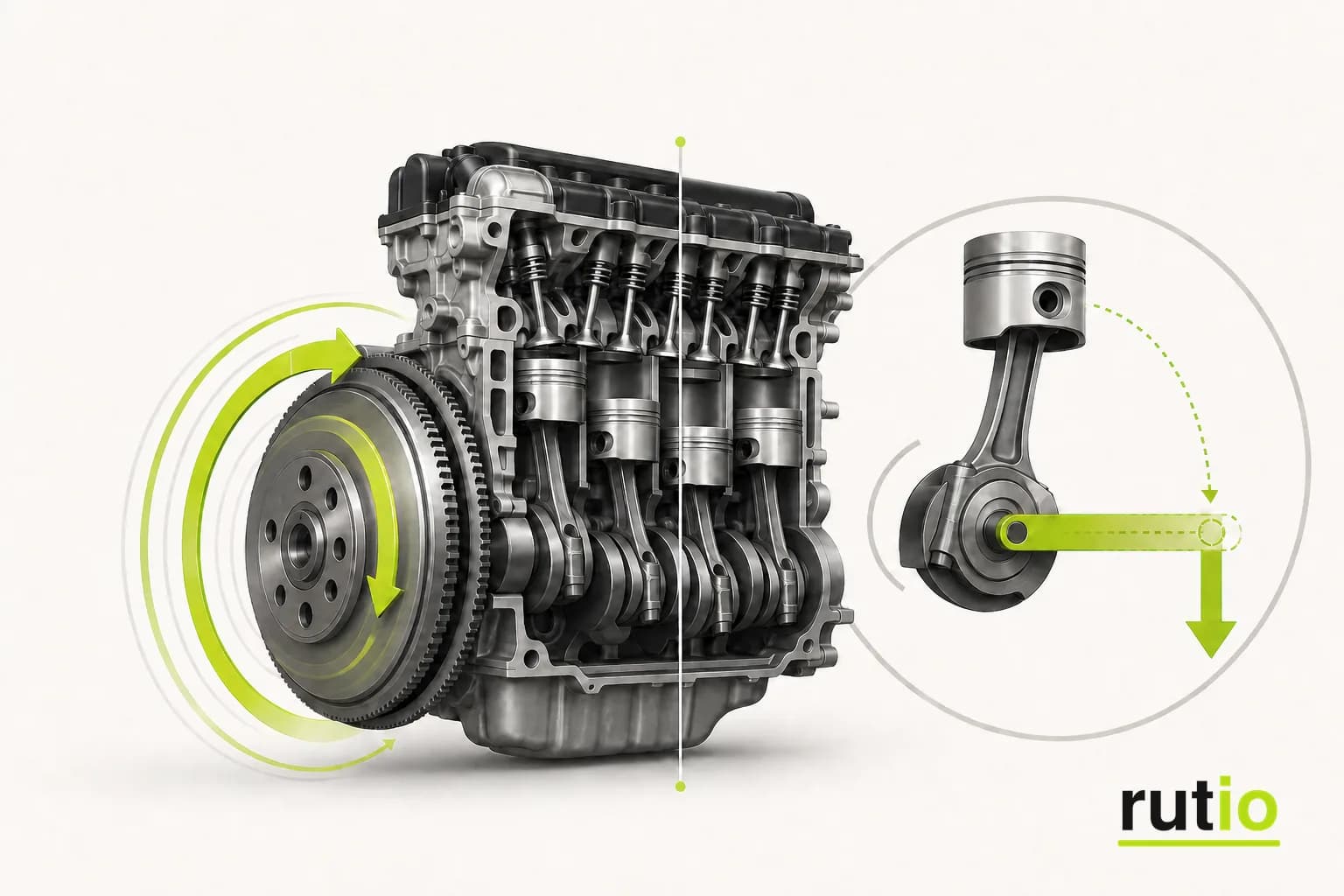 Velocidad de giro y fuerza de torque representadas como magnitudes distintas del motor